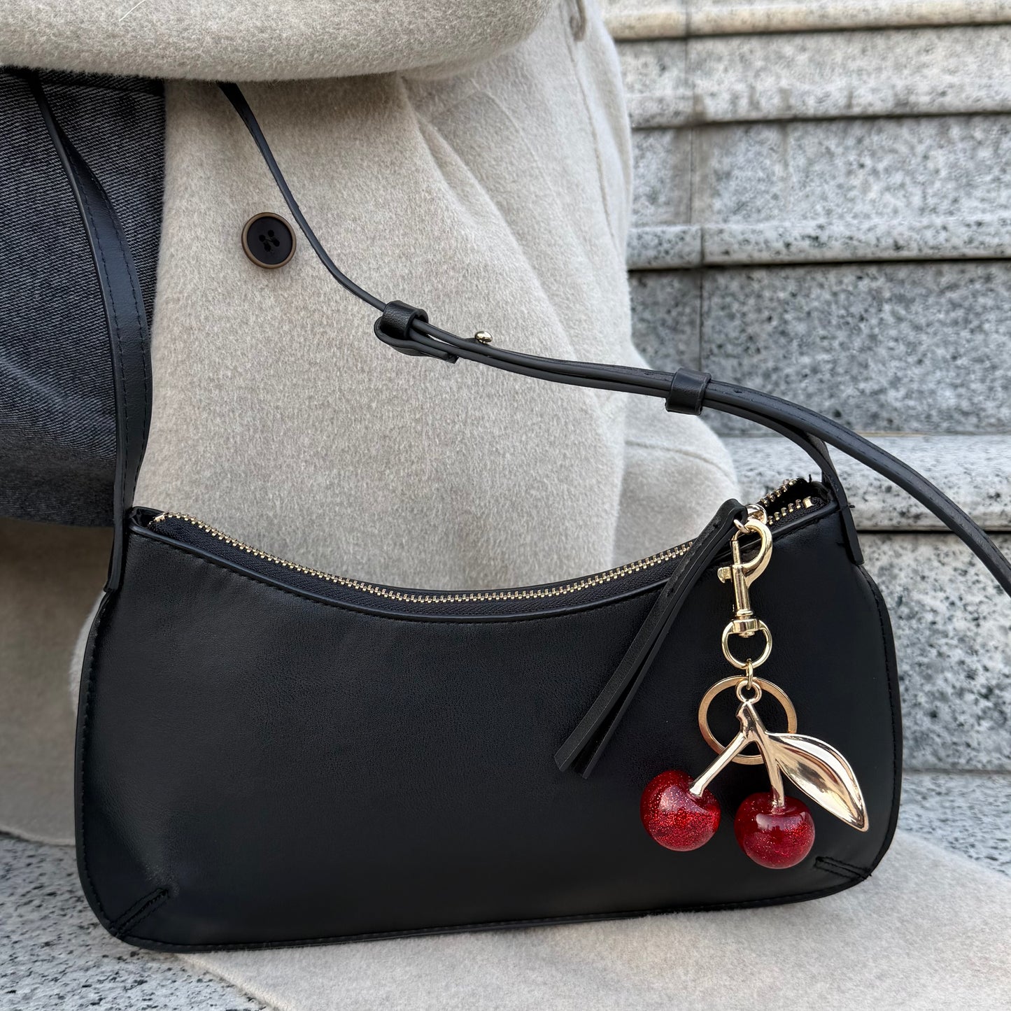 Cherry Charm Keychain