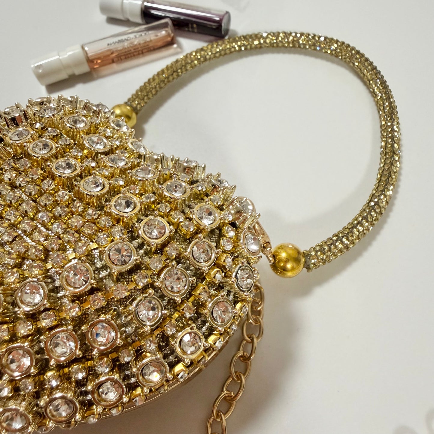 Rhinestone Heart Mini Bag