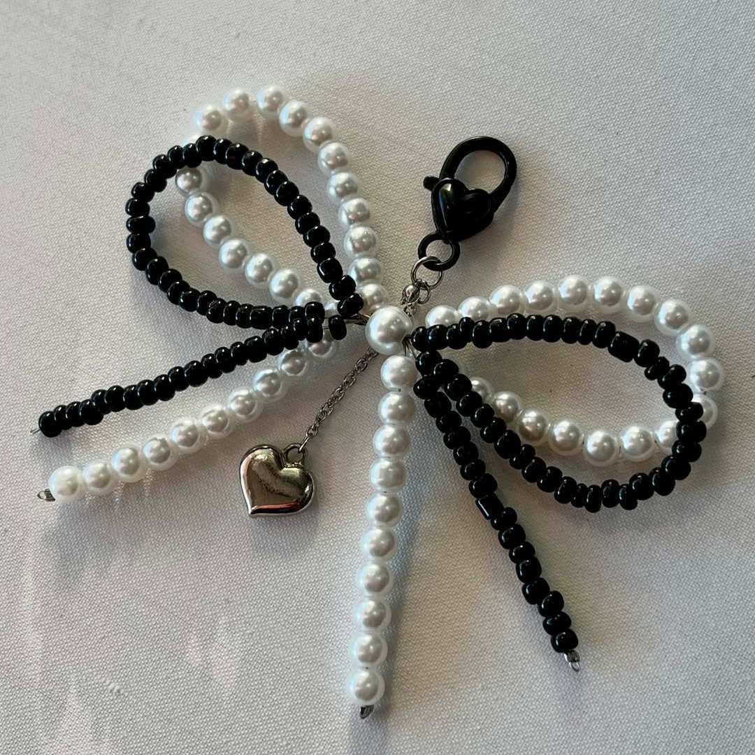 Lilac Pearl Heart Charm