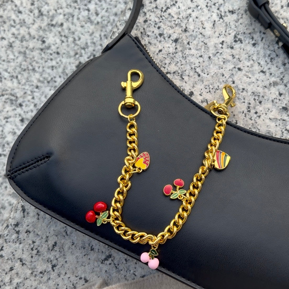 Pink Cherry Charm Chain