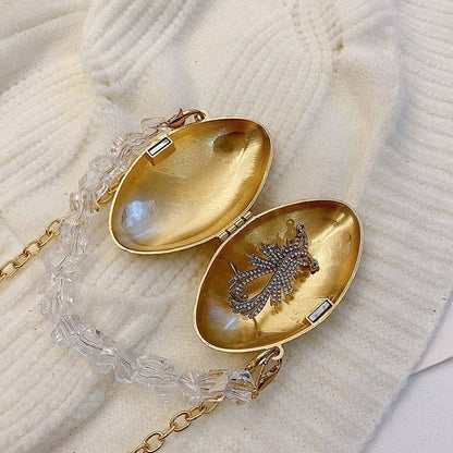 SeaShell Mini Metal Clutch - Gold
