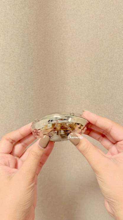 SeaShell Mini Metal Clutch - Silver